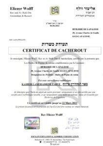 Certificat Kasher ppr